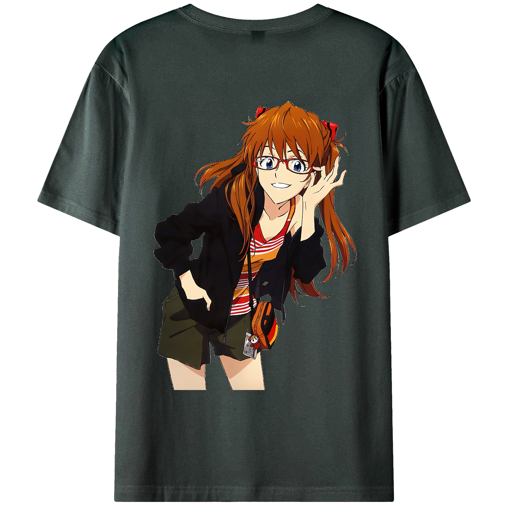 （画像用） EVA 新世紀エヴァンゲリオン 綿100％ メンズ半袖Tシャツ（バックプリント） 通気性